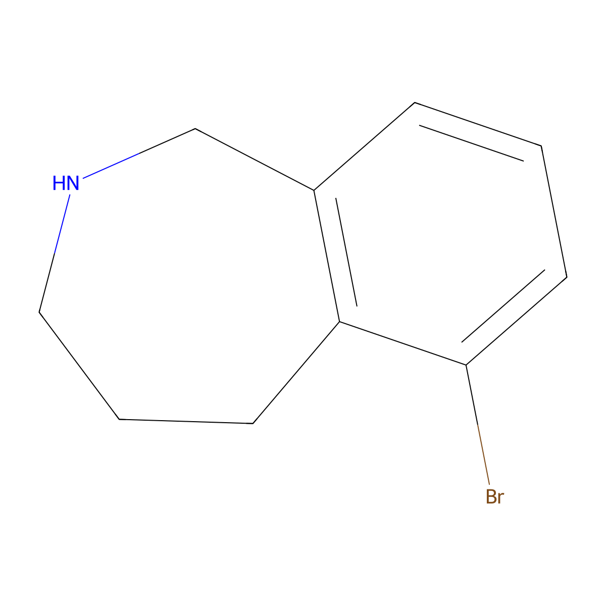 6-Bromo-2,3,4,5-tetrahydro-1H-2-benzazepine molecular structure, CAS 1781614-18-3