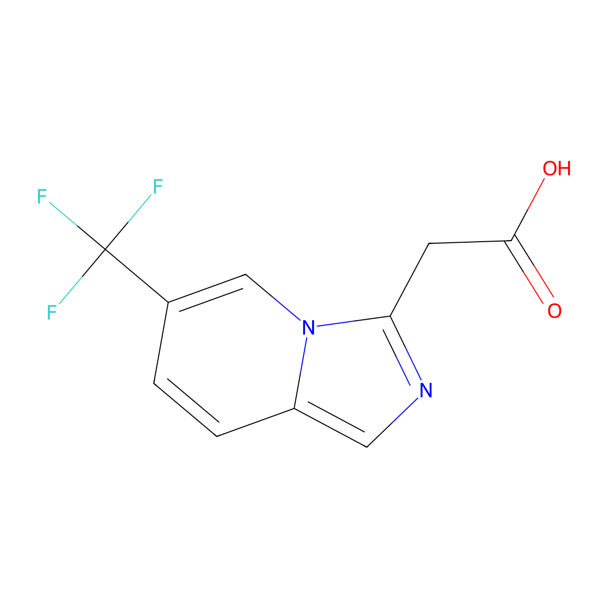 2-(6-(Trifluoromethyl)imidazo[1,5-a]pyridin-3-yl)acetic acid molecular structure, CAS 1781616-14-5
