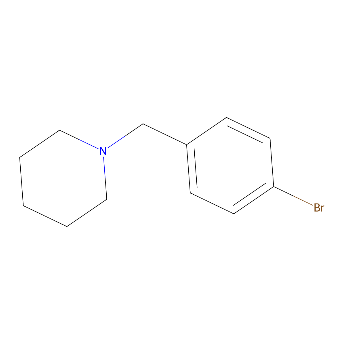 1-(4-Bromobenzyl)piperidine molecular structure, CAS 178162-69-1
