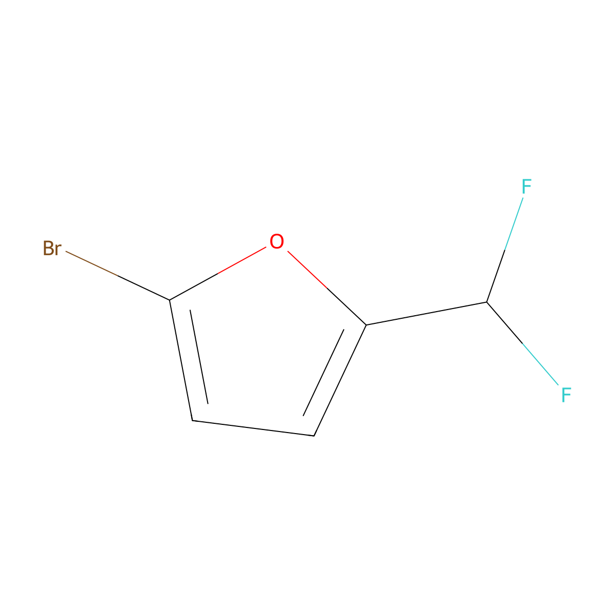 2-Bromo-5-(difluoromethyl)furan molecular structure, CAS 1781622-33-0