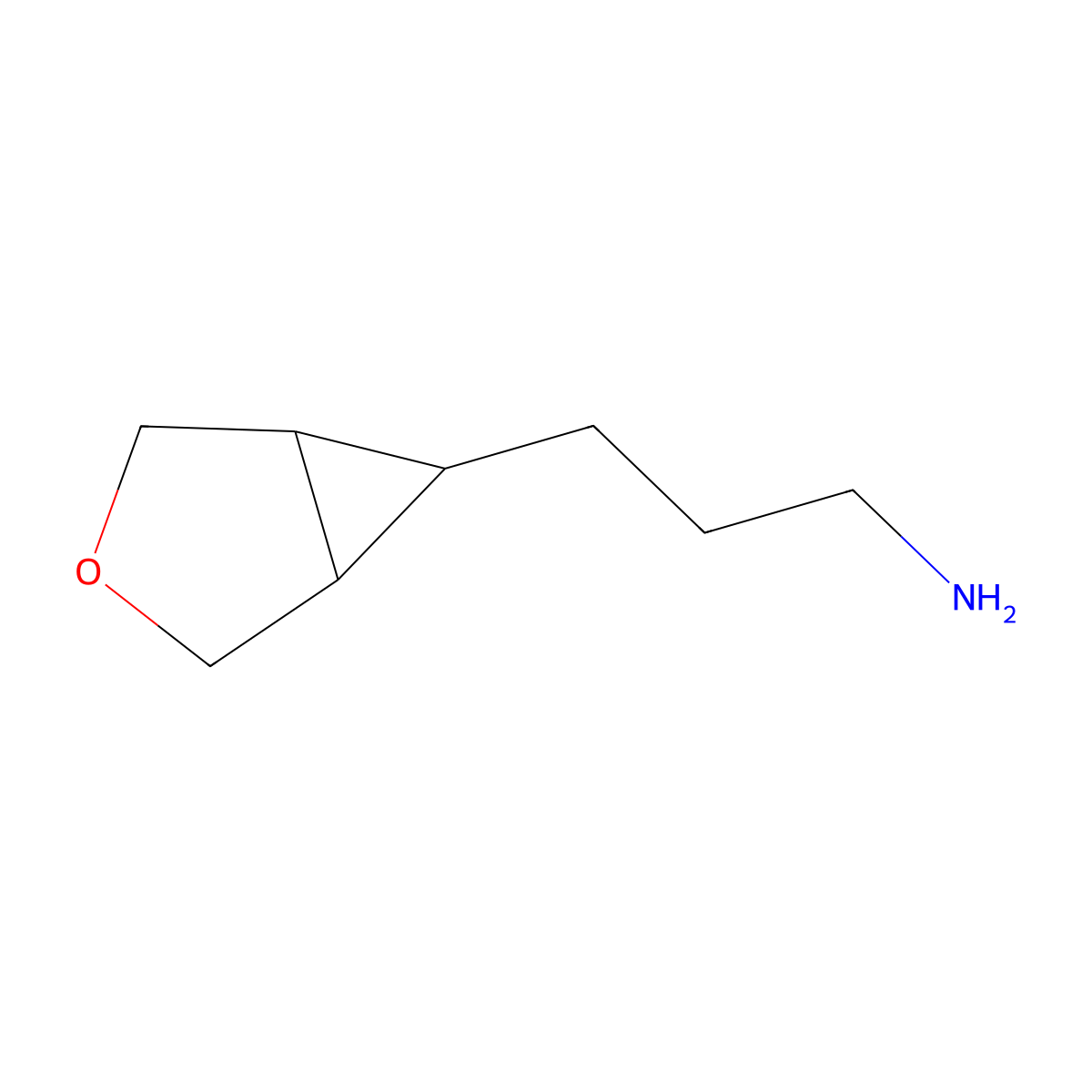 3-{3-Oxabicyclo[3.1.0]hexan-6-yl}propan-1-amine molecular structure, CAS 1781623-11-7