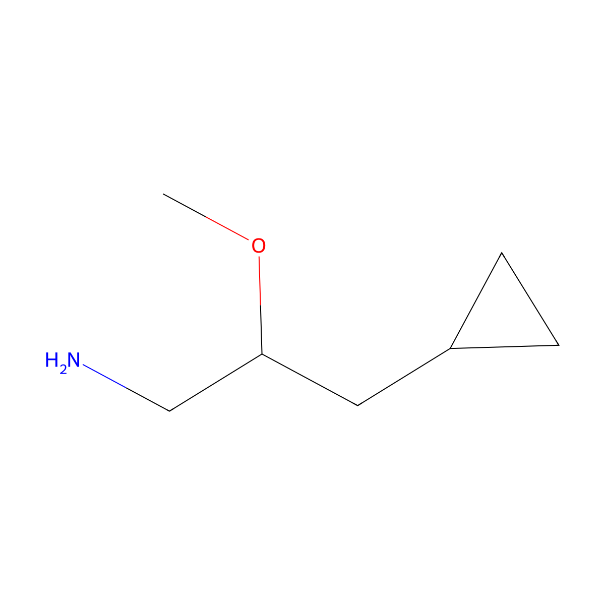 3-Cyclopropyl-2-methoxypropan-1-amine molecular structure, CAS 1781623-27-5