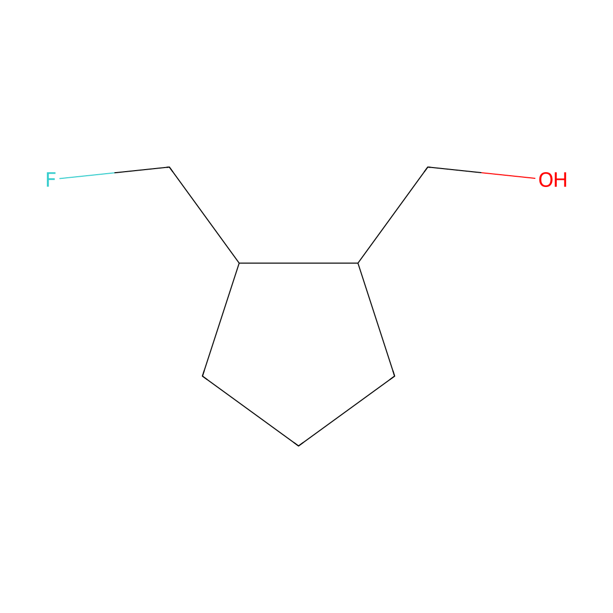 [2-(Fluoromethyl)cyclopentyl]methanol molecular structure, CAS 1781623-64-0
