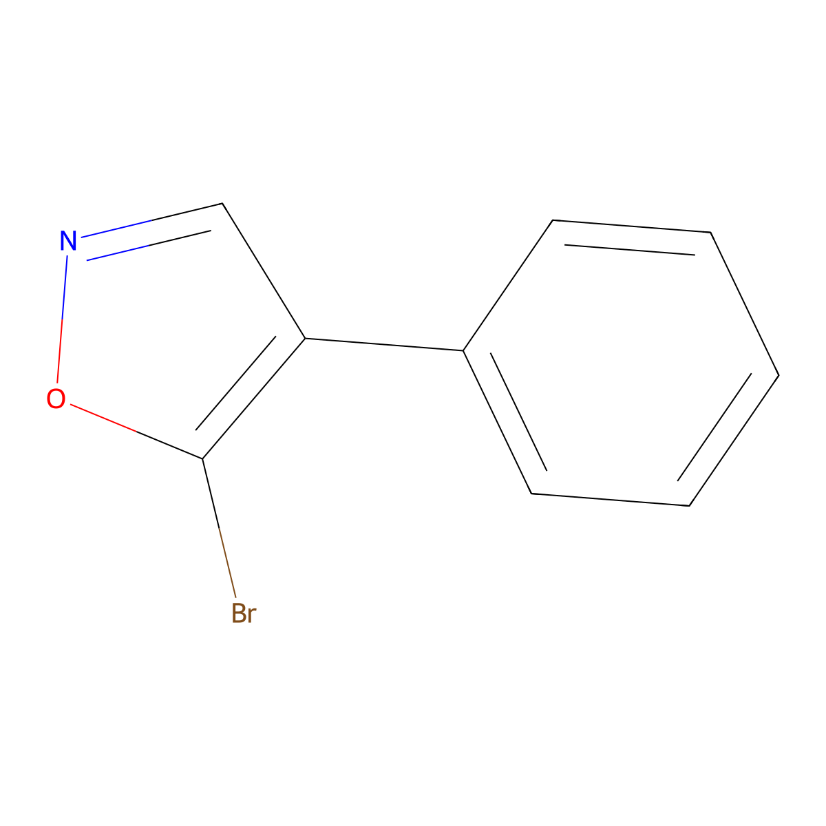 5-Bromo-4-phenyl-1,2-oxazole molecular structure, CAS 1781624-27-8