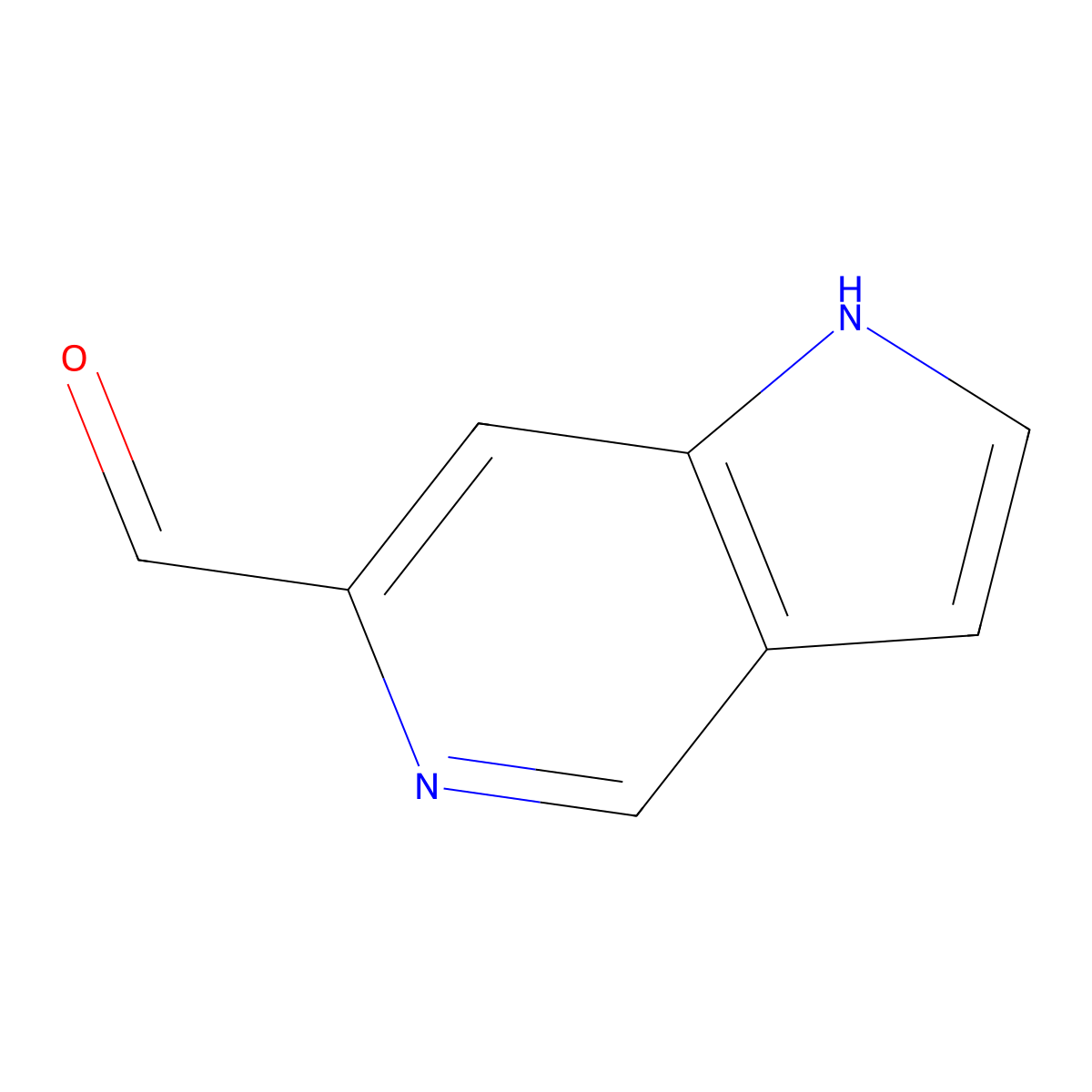 1H-pyrrolo[3,2-c]pyridine-6-carbaldehyde molecular structure, CAS 1781624-64-3