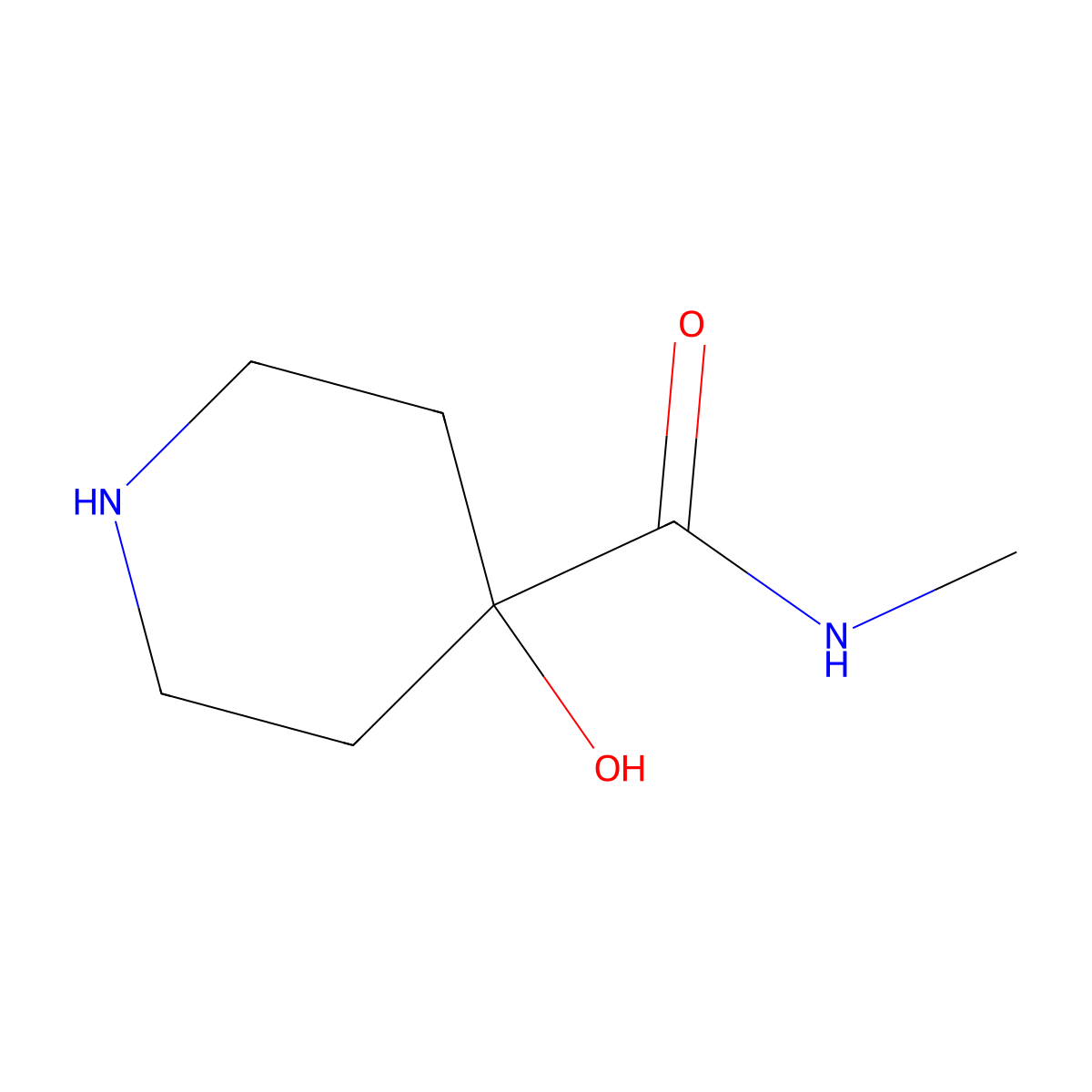 4-hydroxy-N-methylpiperidine-4-carboxamide molecular structure, CAS 1781625-97-5
