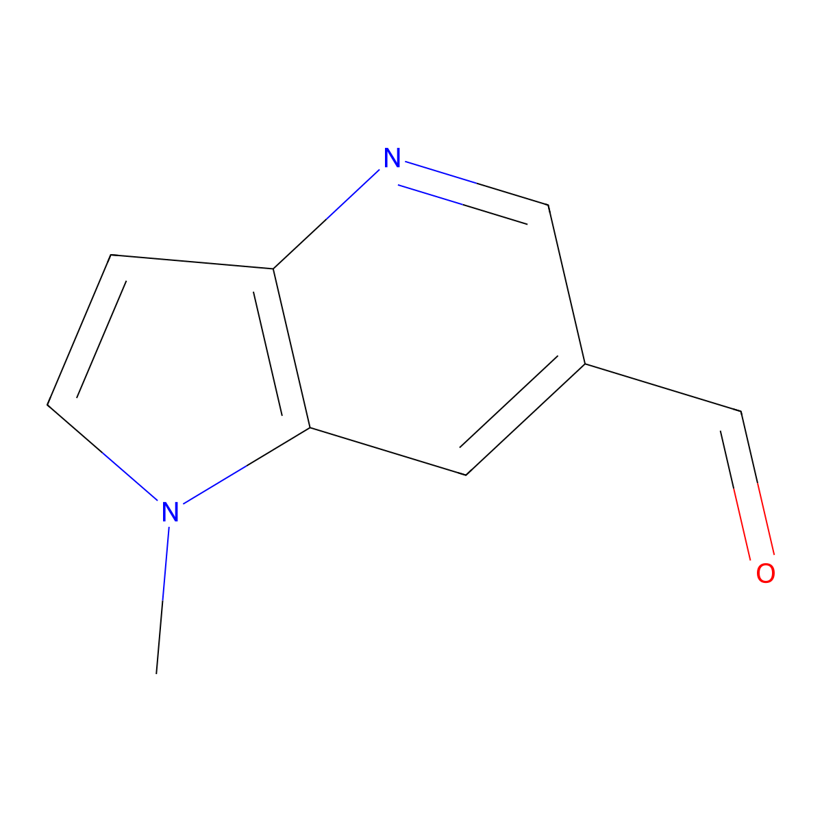 1-methyl-1H-pyrrolo[3,2-b]pyridine-6-carbaldehyde molecular structure, CAS 1781627-17-5