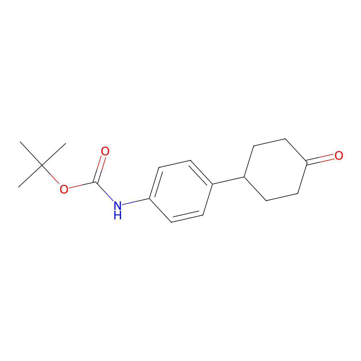tert-Butyl (4-(4-oxocyclohexyl)phenyl)carbamate molecular structure, CAS 178163-65-0