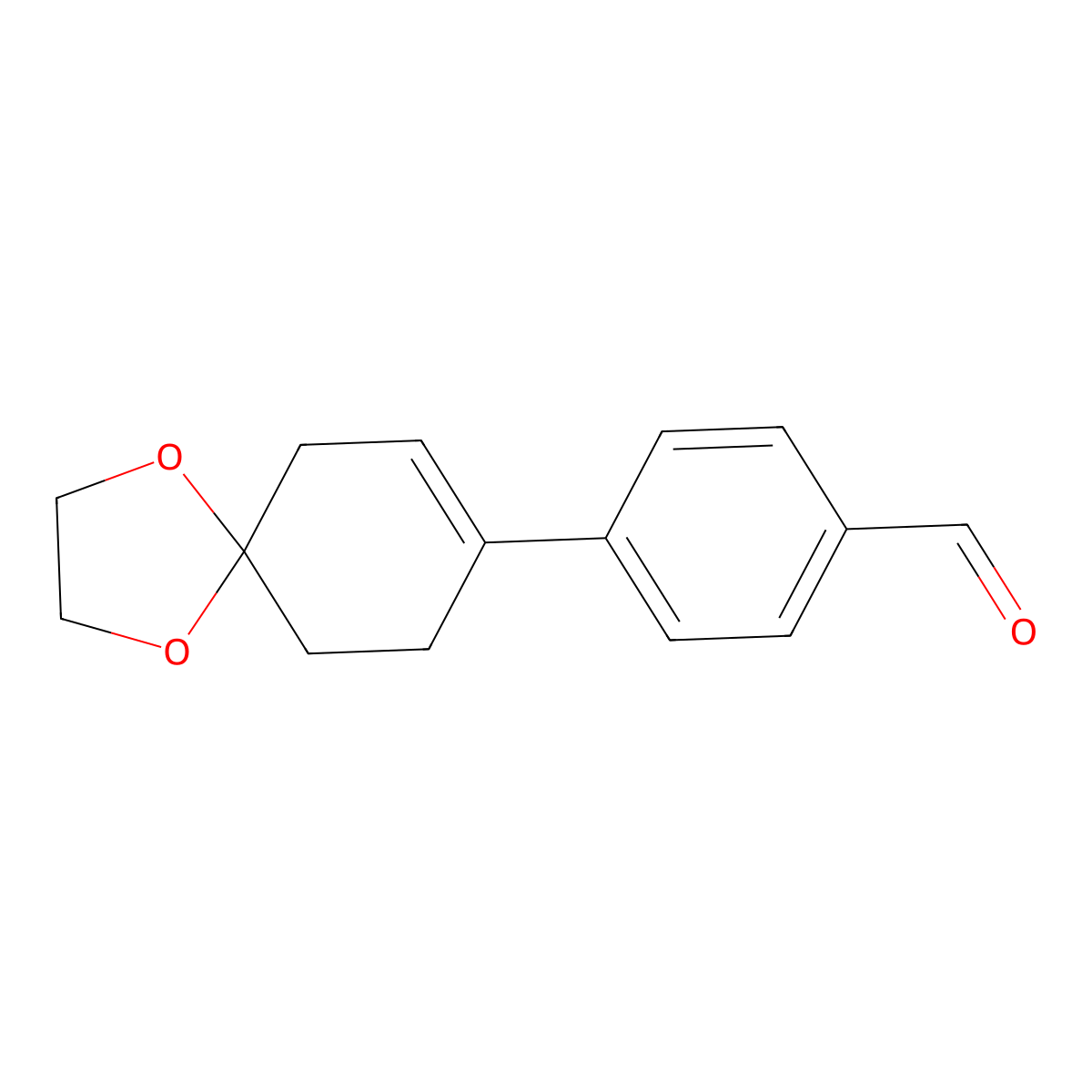 4-(1,4-Dioxaspiro[4.5]dec-7-en-8-yl)benzaldehyde molecular structure, CAS 178163-69-4