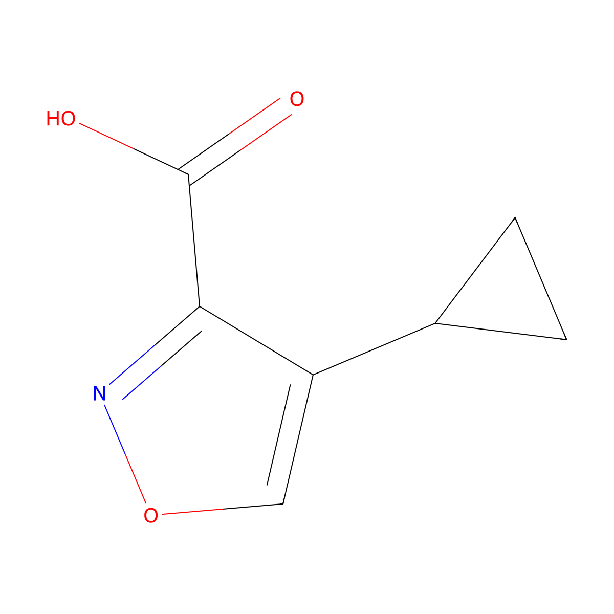 4-Cyclopropyl-1,2-oxazole-3-carboxylic acid molecular structure, CAS 1781638-72-9