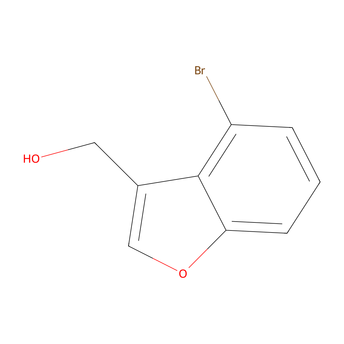 (4-Bromobenzofuran-3-YL)methanol molecular structure, CAS 1781640-55-8