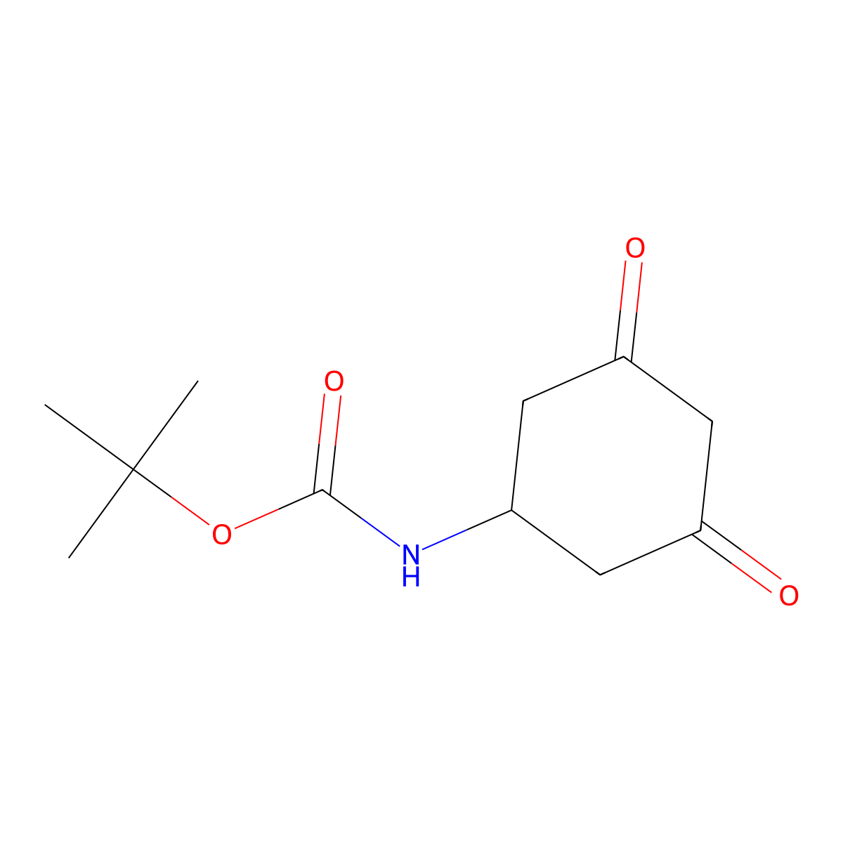 tert-Butyl (3,5-dioxocyclohexyl)carbamate molecular structure, CAS 1781641-99-3