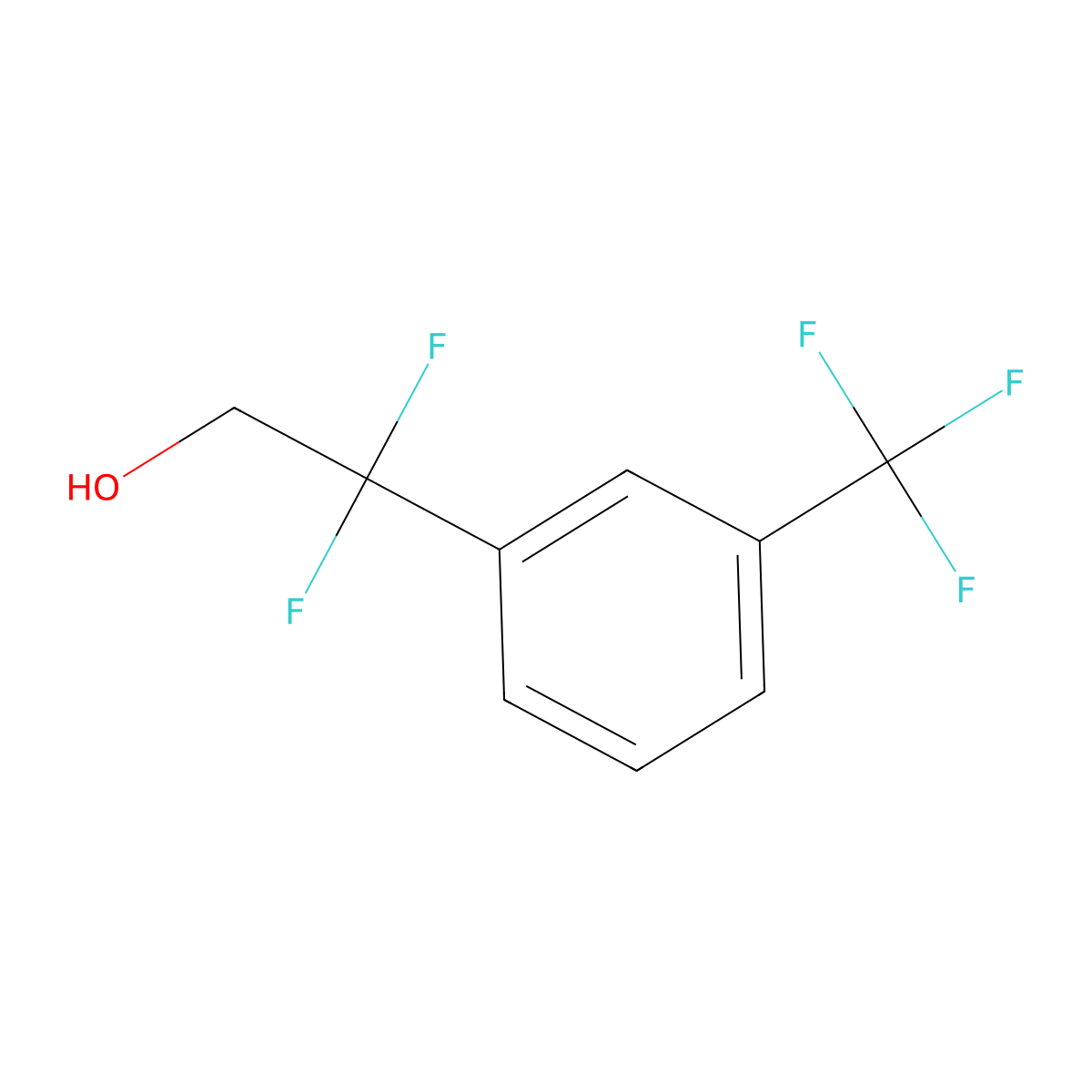 2,2-Difluoro-2-(3-(trifluoromethyl)phenyl)ethan-1-ol molecular structure, CAS 1781643-18-2