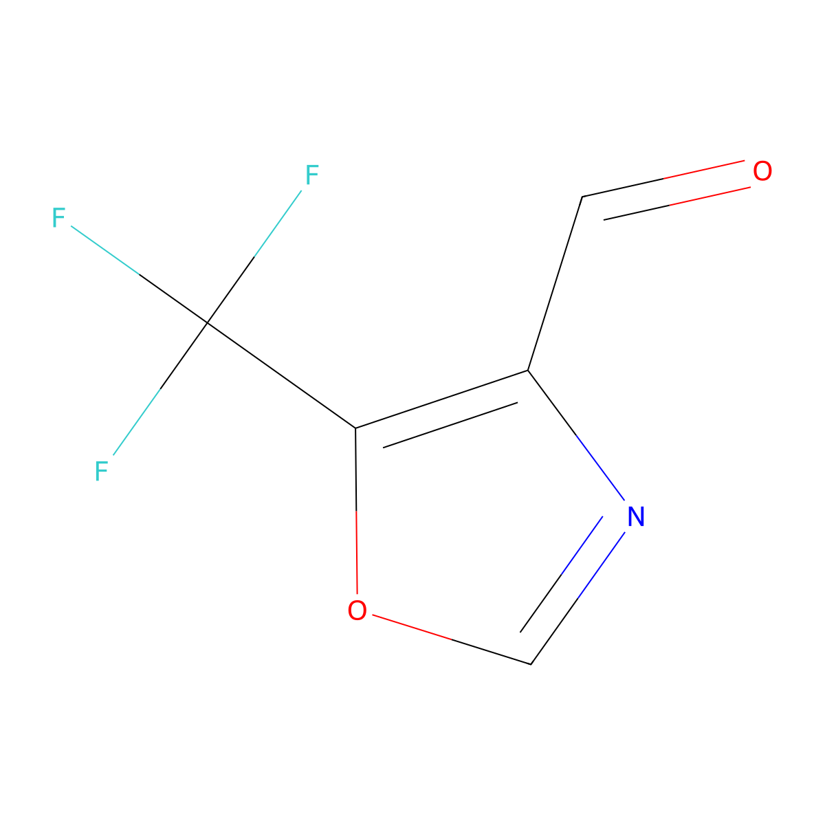 5-(Trifluoromethyl)-1,3-oxazole-4-carbaldehyde molecular structure, CAS 1781643-66-0