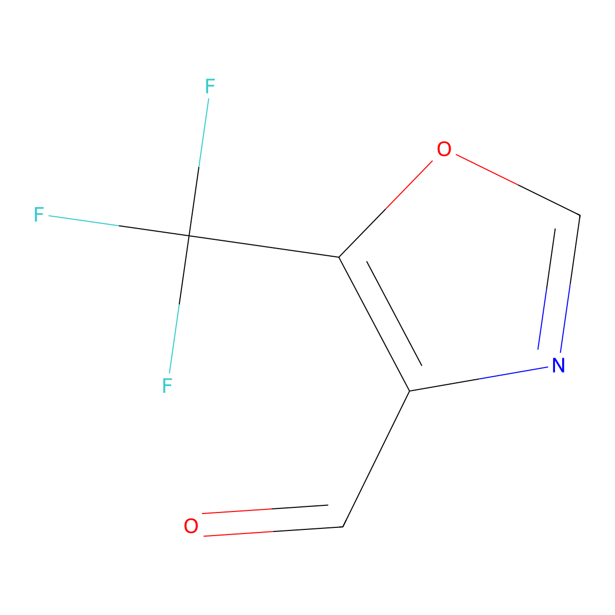 5-(Trifluoromethyl)-1,3-oxazole-4-carbaldehyde molecular structure, CAS 1781643-66-0