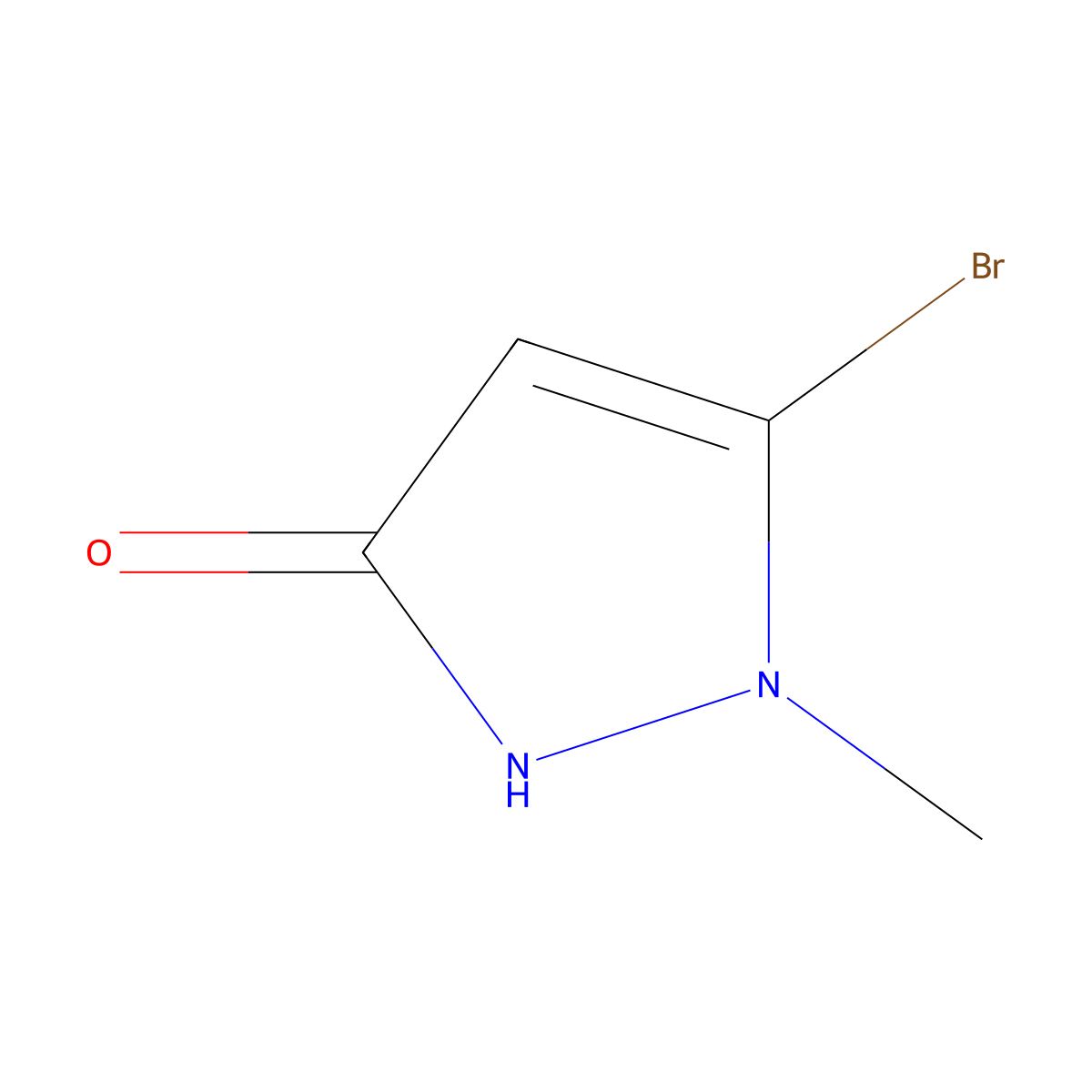 5-bromo-1-methyl-1H-pyrazol-3-ol molecular structure, CAS 1781644-04-9