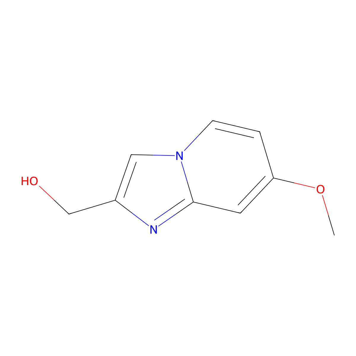 (7-Methoxyimidazo[1,2-a]pyridin-2-yl)methanol molecular structure, CAS 1781647-84-4