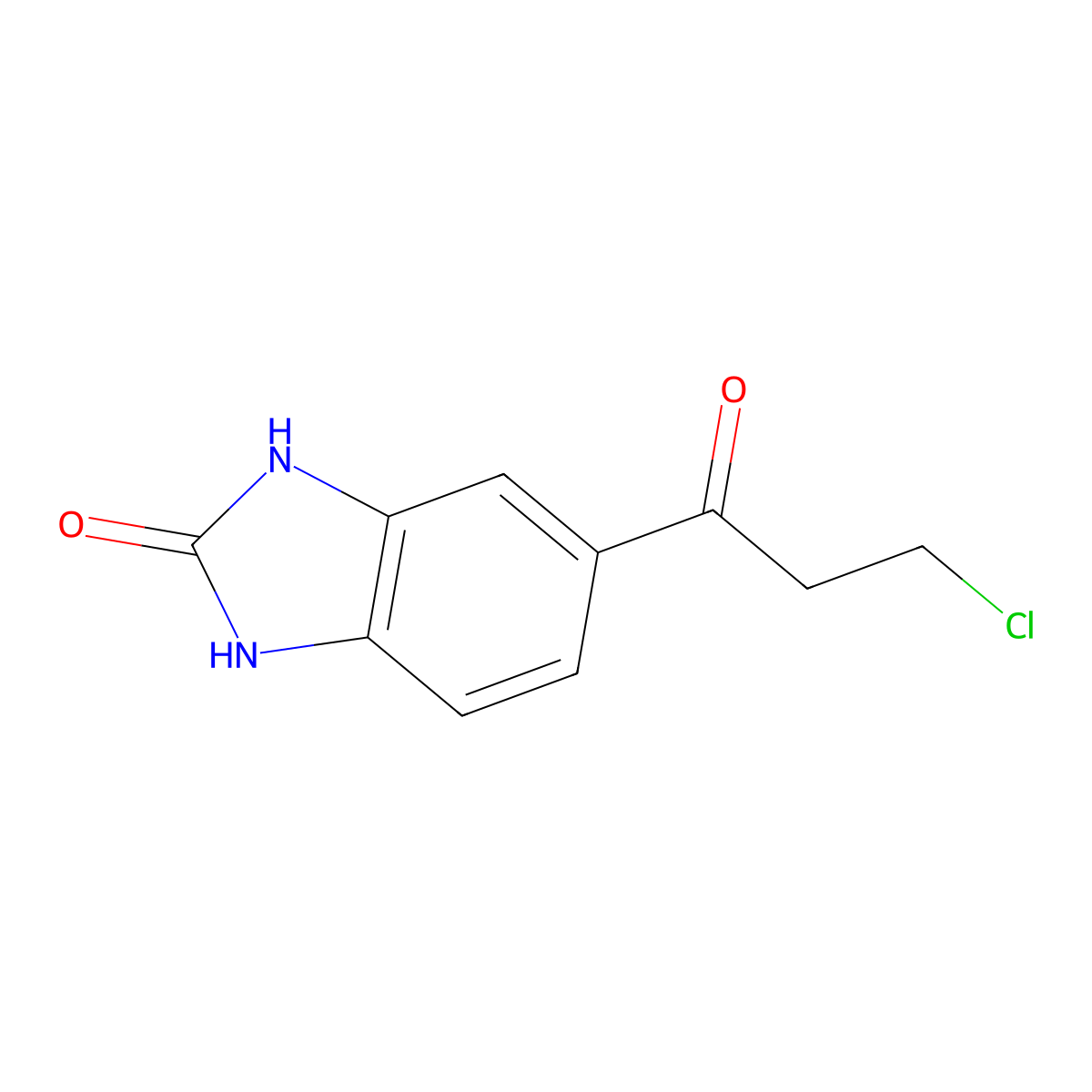 5-(3-chloropropanoyl)-1,3-dihydro-2H-benzimidazol-2-one molecular structure, CAS 178165-46-3