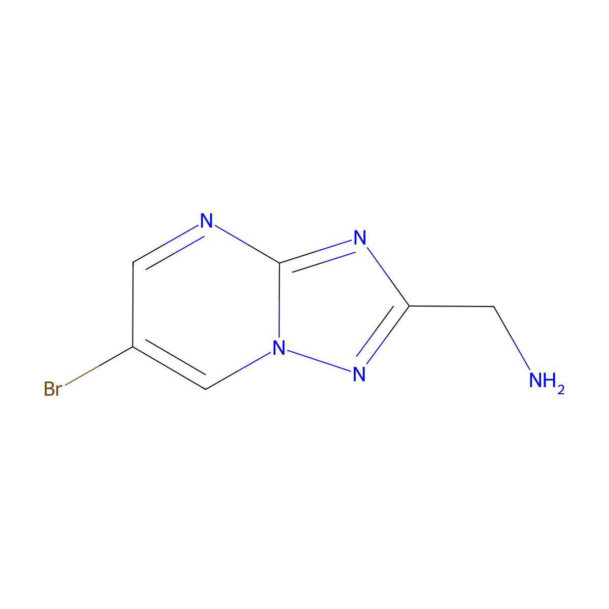 1-{6-Bromo-[1,2,4]triazolo[1,5-a]pyrimidin-2-yl}methanamine molecular structure, CAS 1781653-92-6