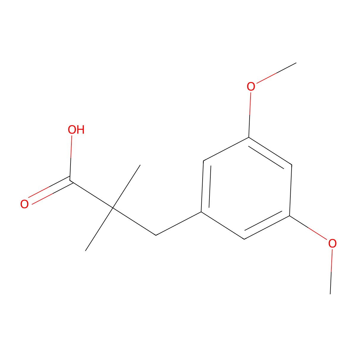 3-(3,5-Dimethoxyphenyl)-2,2-dimethylpropanoic acid molecular structure, CAS 1781655-77-3
