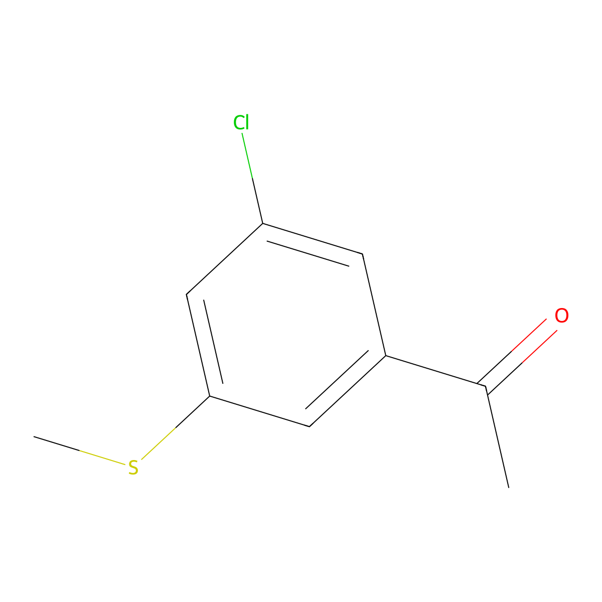 1-(3-Chloro-5-(methylthio)phenyl)ethanone molecular structure, CAS 1781656-65-2