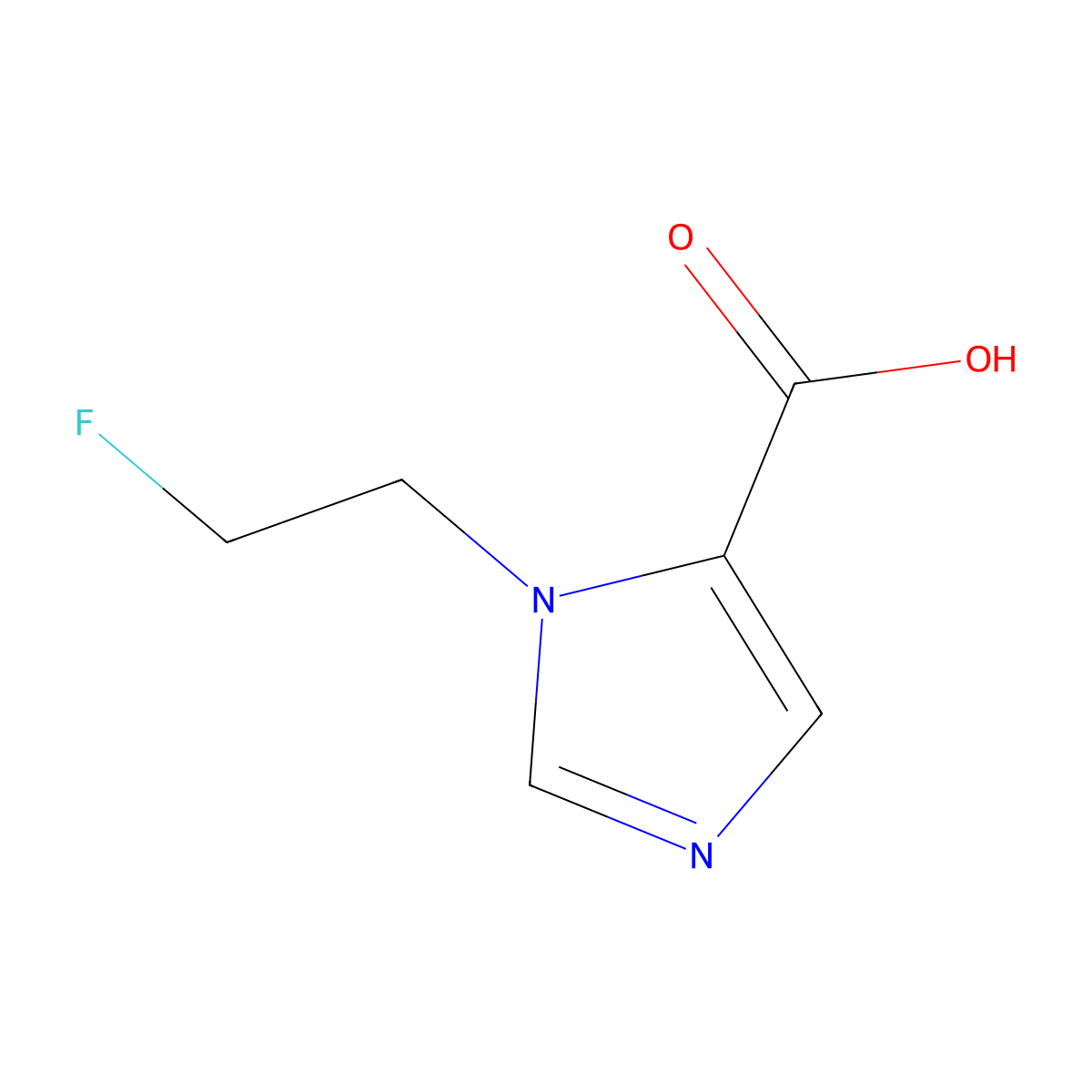 1-(2-Fluoroethyl)-1H-imidazole-5-carboxylic acid molecular structure, CAS 1781658-25-0
