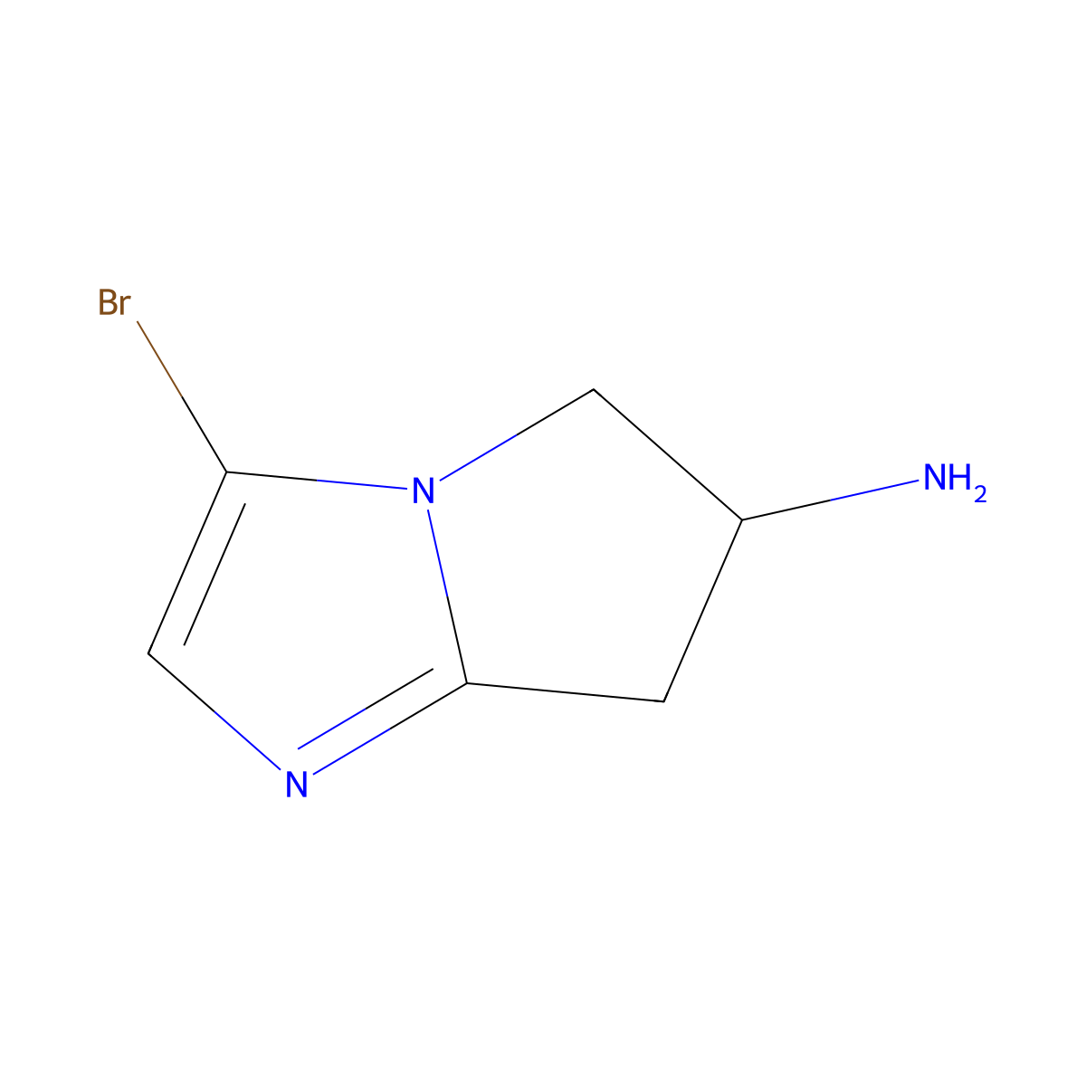 3-Bromo-6,7-dihydro-5H-pyrrolo[1,2-a]imidazol-6-amine molecular structure, CAS 1781659-18-4