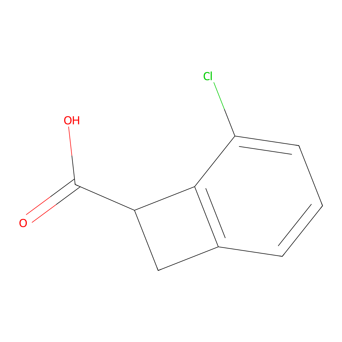 5-Chlorobicyclo[4.2.0]octa-1,3,5-triene-7-carboxylic acid molecular structure, CAS 1781659-28-6