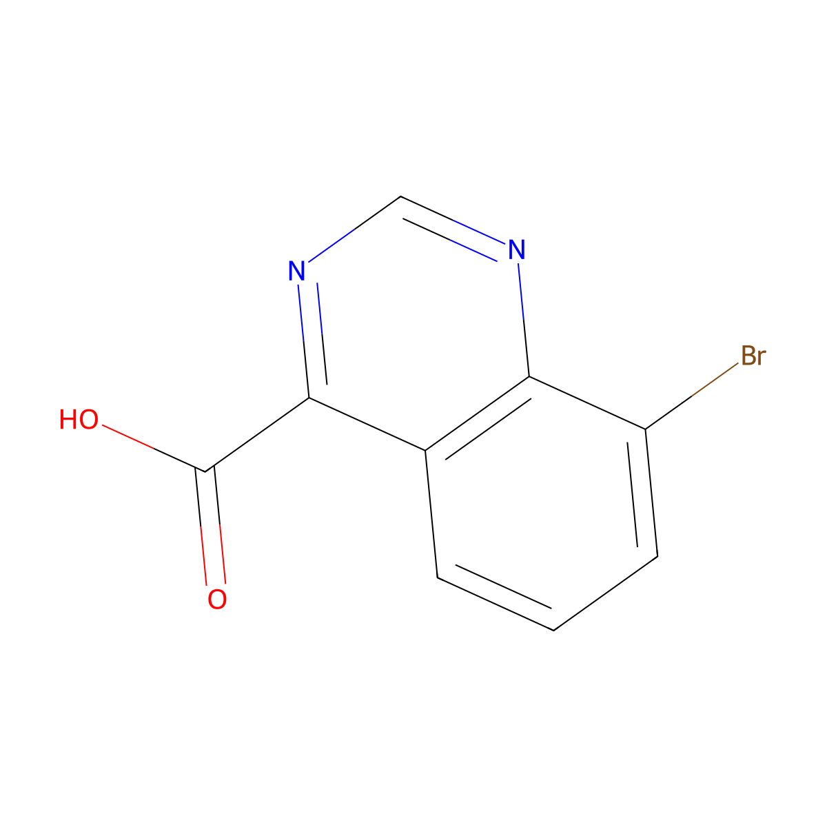 8-Bromoquinazoline-4-carboxylic acid molecular structure, CAS 1781662-84-7