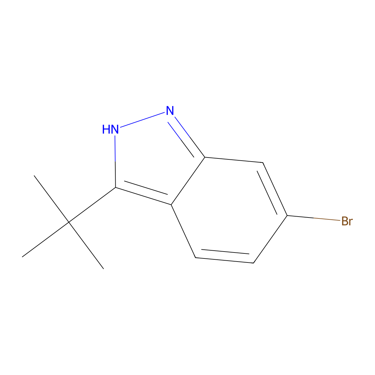 6-Bromo-3-(tert-butyl)-2H-indazole molecular structure, CAS 1781663-14-6