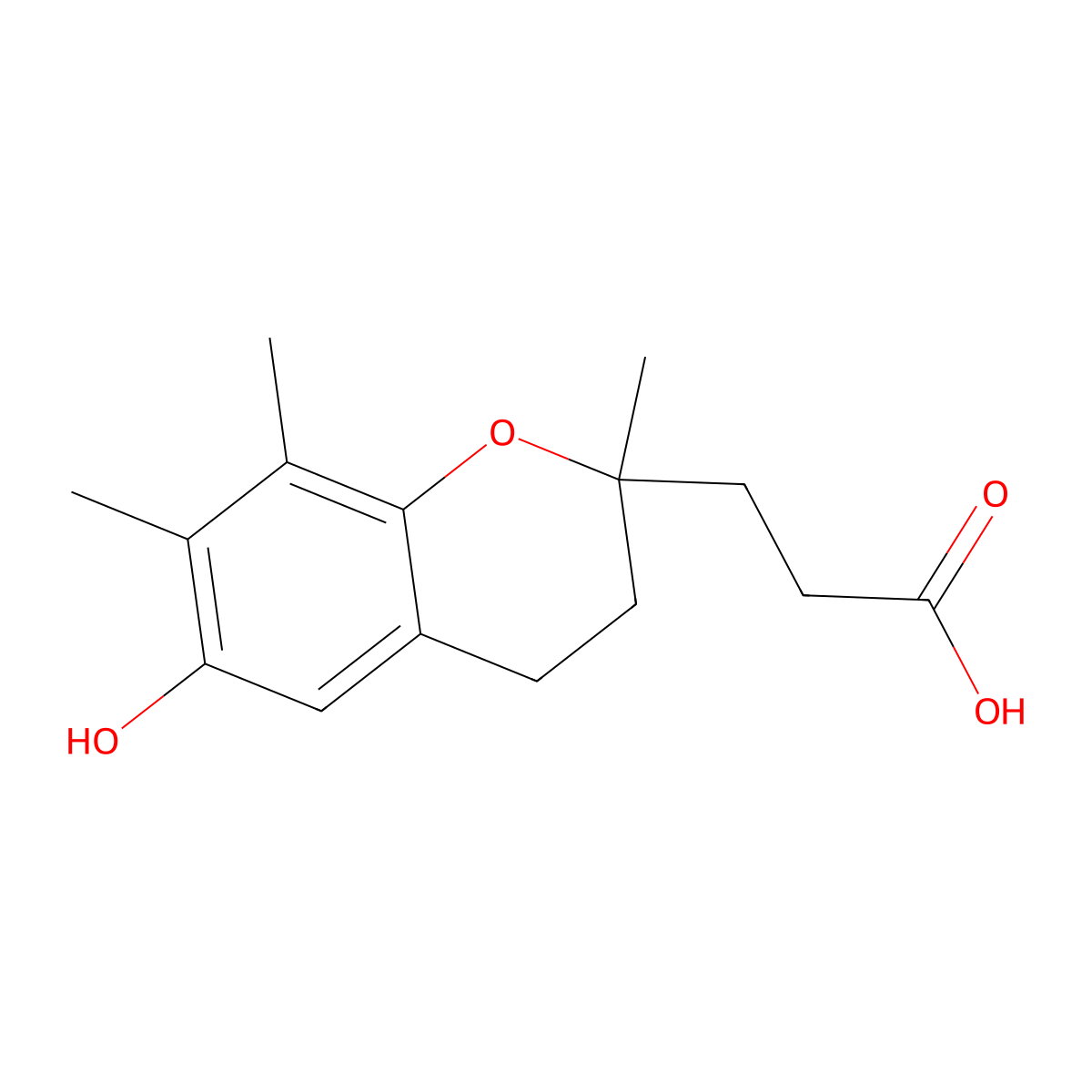 2,7,8-Trimethyl-2-(beta-carboxyethyl)-6-hydroxychroman molecular structure, CAS 178167-75-4