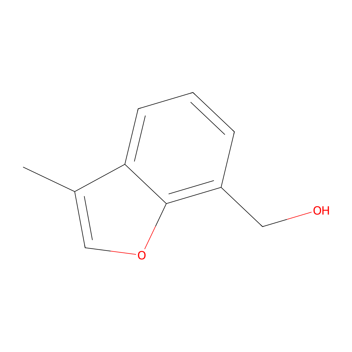 (3-Methyl-1-benzofuran-7-yl)methanol molecular structure, CAS 1781671-37-1