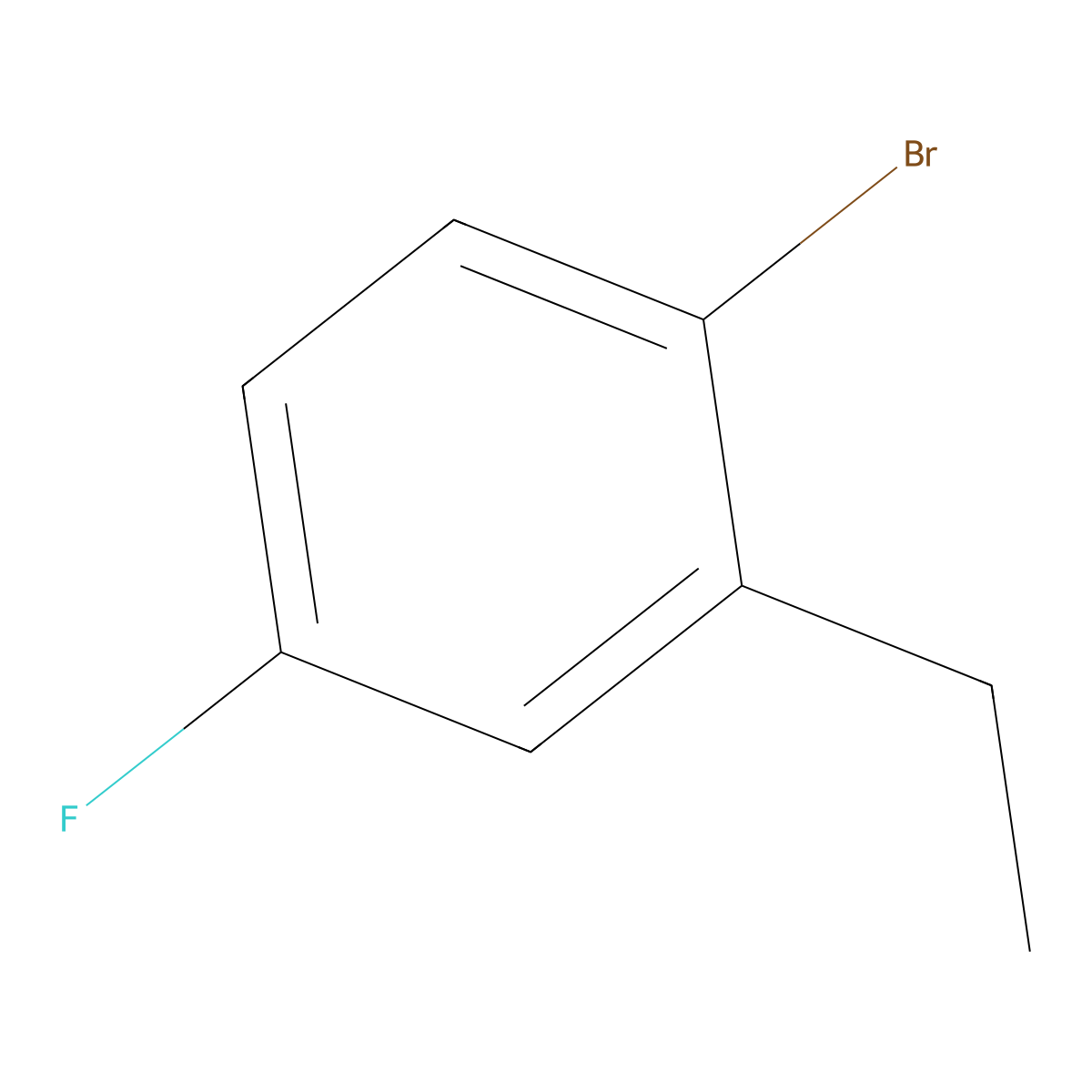1-Bromo-2-ethyl-4-fluorobenzene molecular structure, CAS 1781676-21-8