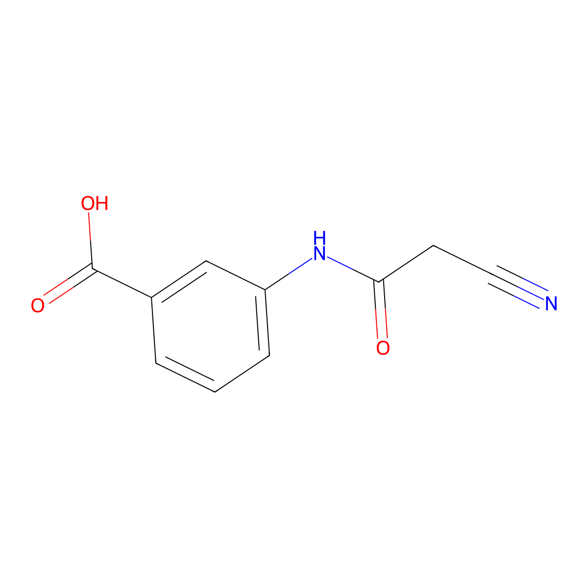 3-(2-Cyanoacetamido)benzoic acid molecular structure, CAS 178168-23-5