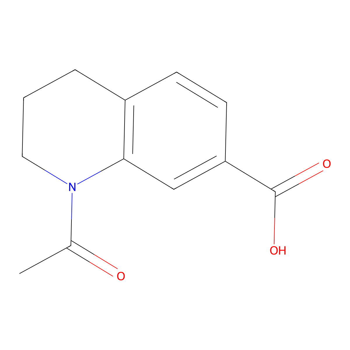 1-Acetyl-1,2,3,4-tetrahydroquinoline-7-carboxylic acid molecular structure, CAS 1781683-79-1