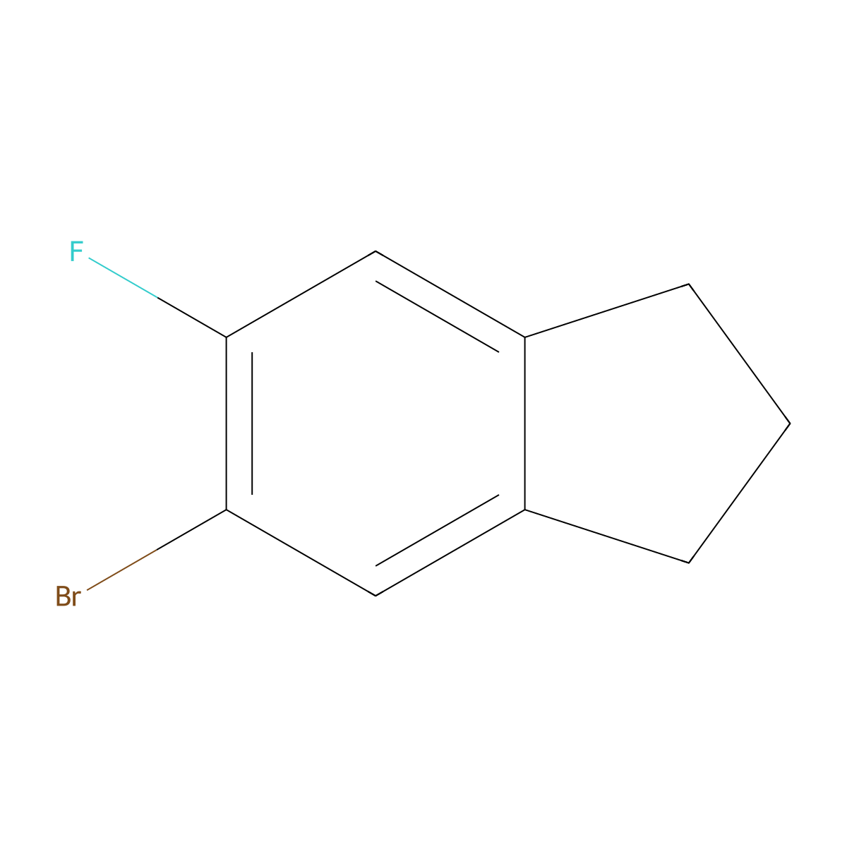 5-Bromo-6-fluoro-2,3-dihydro-1H-indene molecular structure, CAS 1781686-92-7