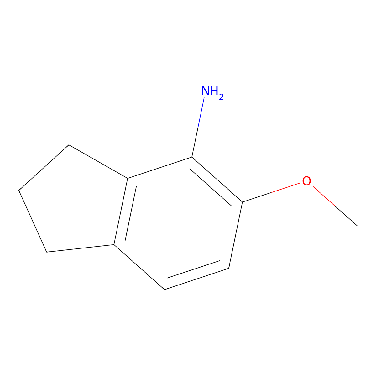 5-methoxy-2,3-dihydro-1H-inden-4-amine molecular structure, CAS 1781690-28-5