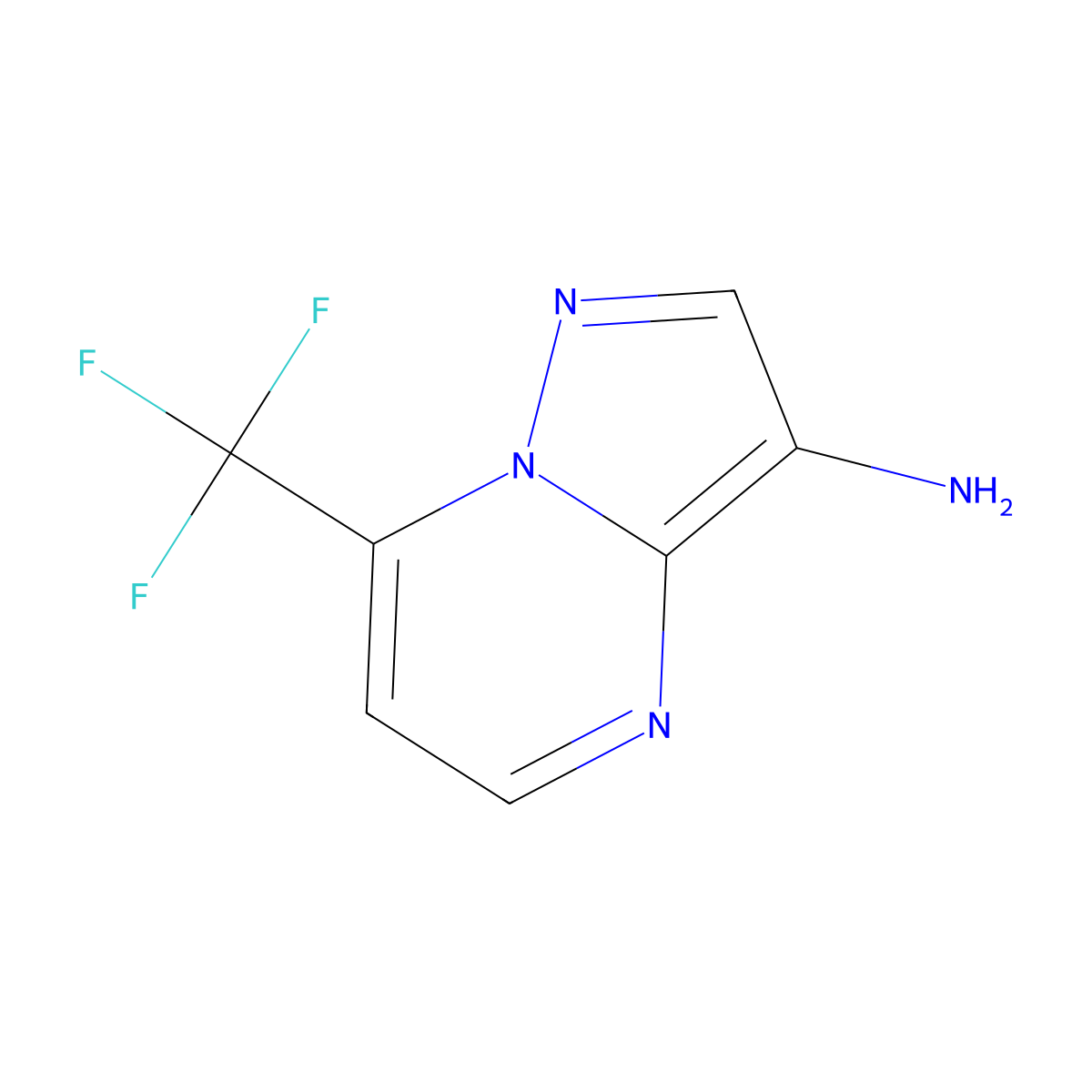 7-(Trifluoromethyl)pyrazolo[1,5-a]pyrimidin-3-amine molecular structure, CAS 1781695-58-6