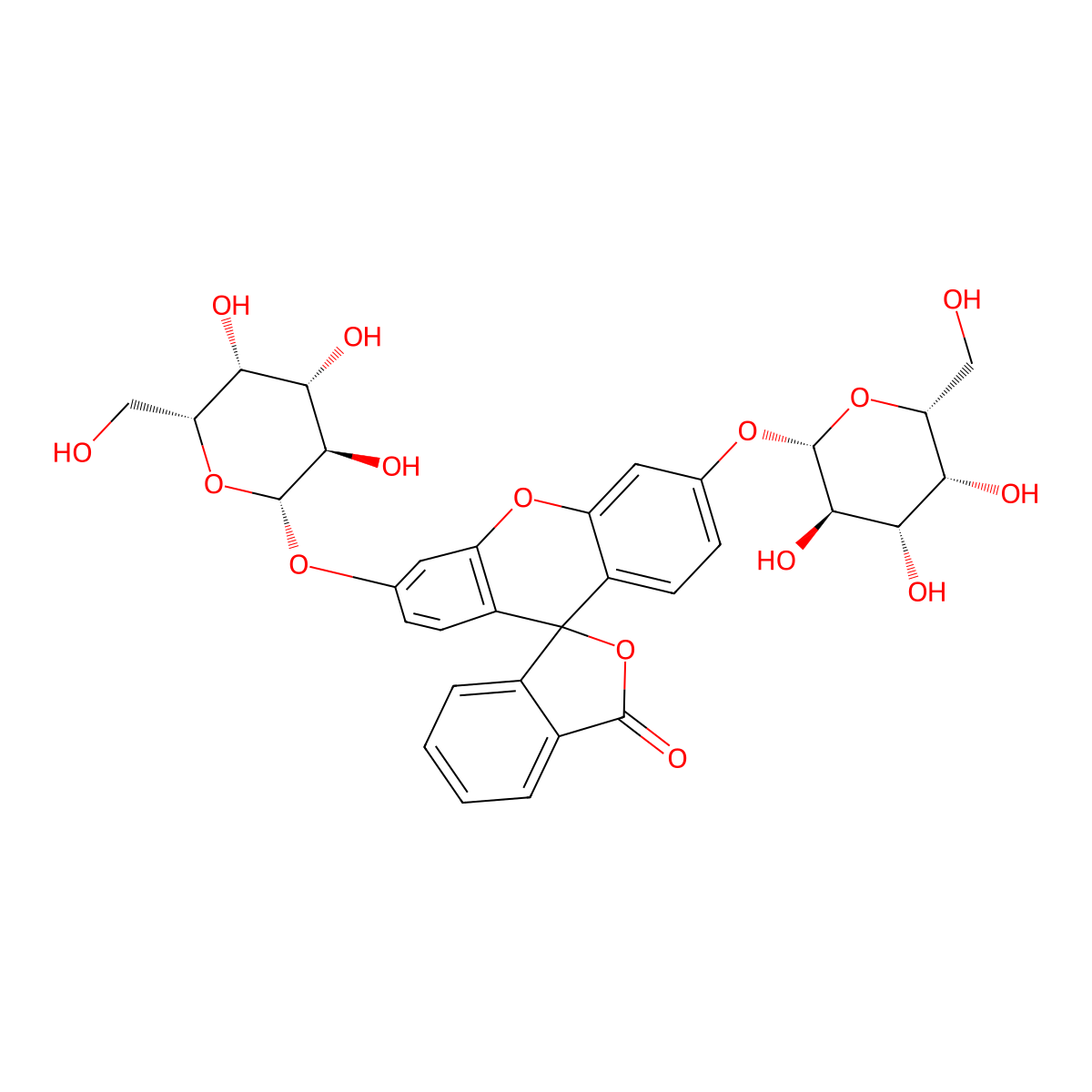 Fluorescein-digalactoside molecular structure, CAS 17817-20-8