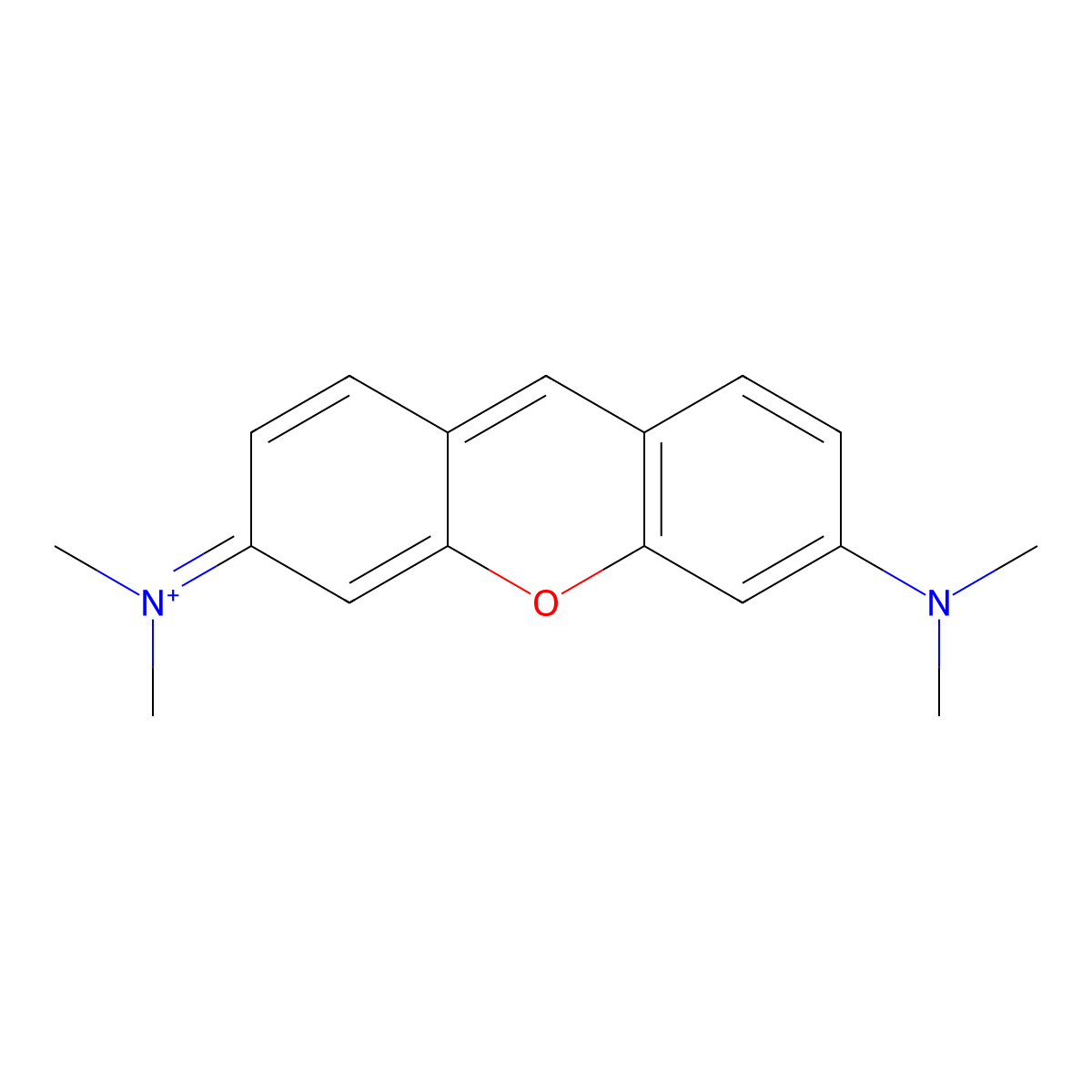 pyronin Y cation molecular structure, CAS 17817-77-5