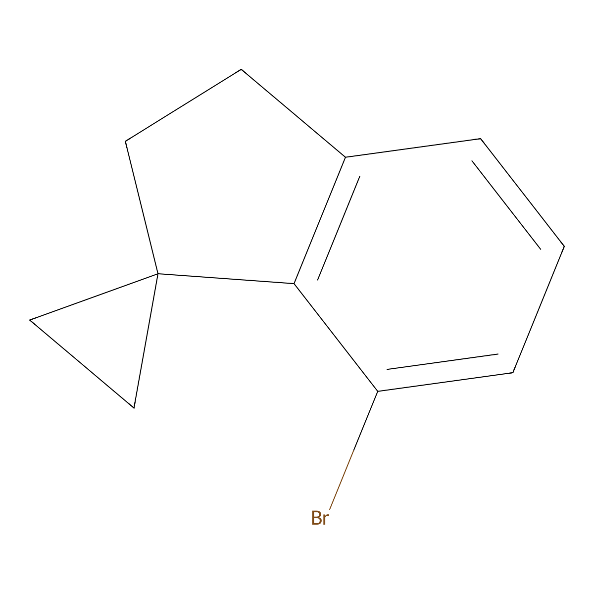 7'-Bromo-2',3'-dihydrospiro[cyclopropane-1,1'-indene] molecular structure, CAS 1781700-75-1