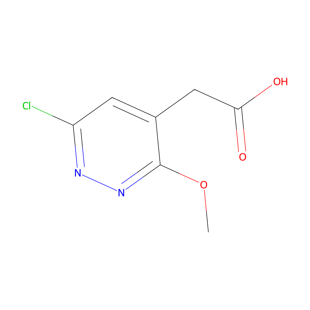 2-(6-Chloro-3-methoxypyridazin-4-yl)acetic acid molecular structure, CAS 1781703-23-8