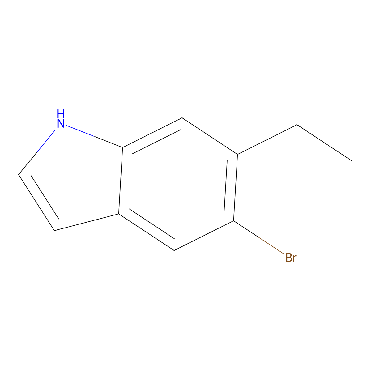 5-Bromo-6-ethyl-1H-indole molecular structure, CAS 1781707-40-1