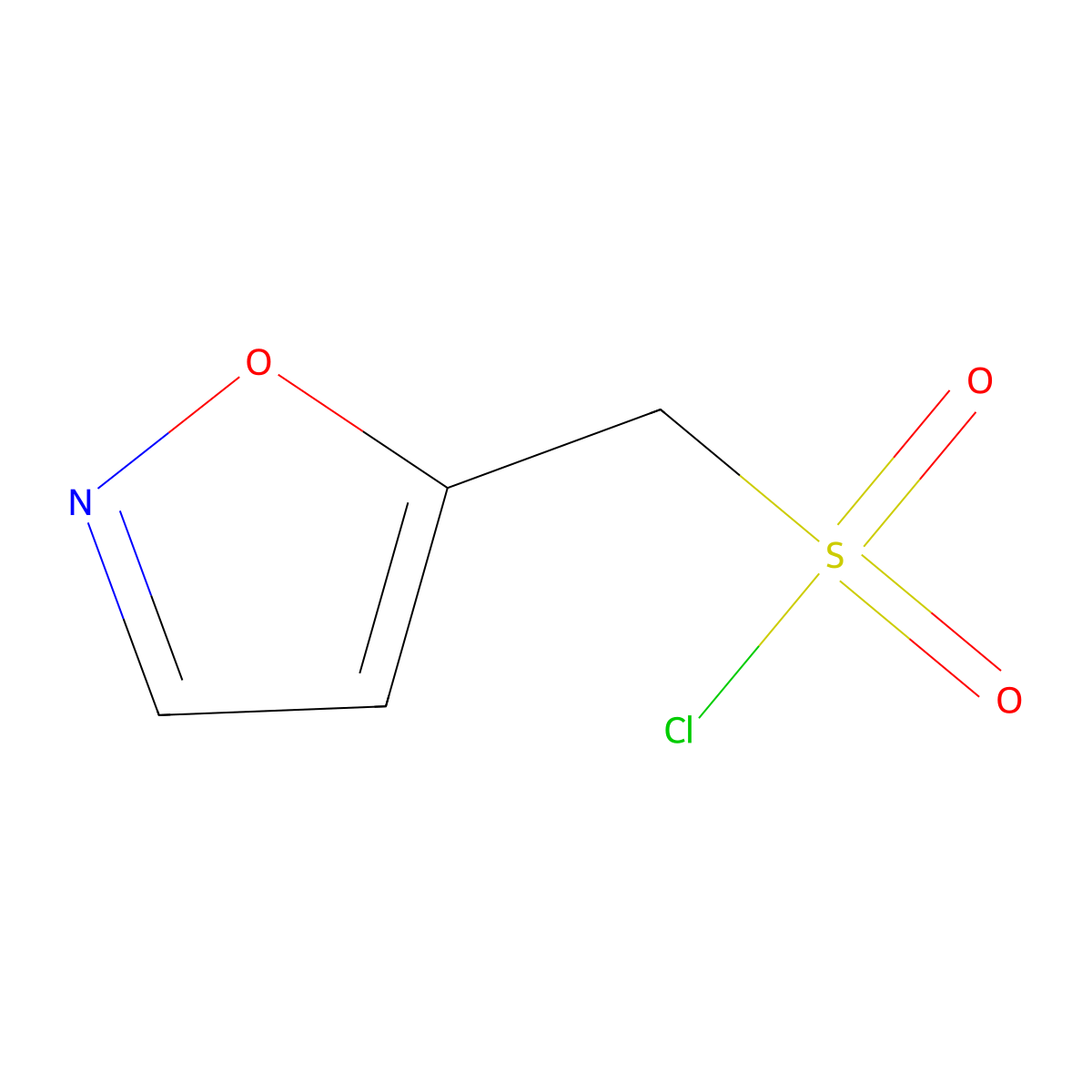 (1,2-Oxazol-5-yl)methanesulfonyl chloride molecular structure, CAS 1781708-19-7