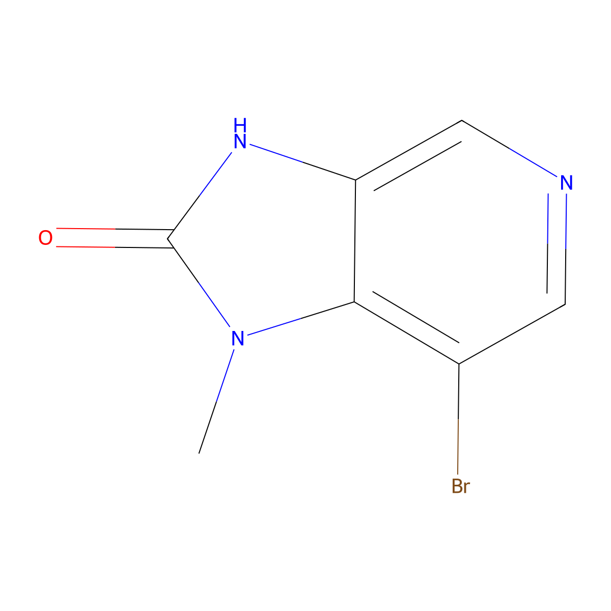 7-bromo-1-methyl-1,3-dihydro-2H-imidazo[4,5-c]pyridin-2-one molecular structure, CAS 1781709-40-7