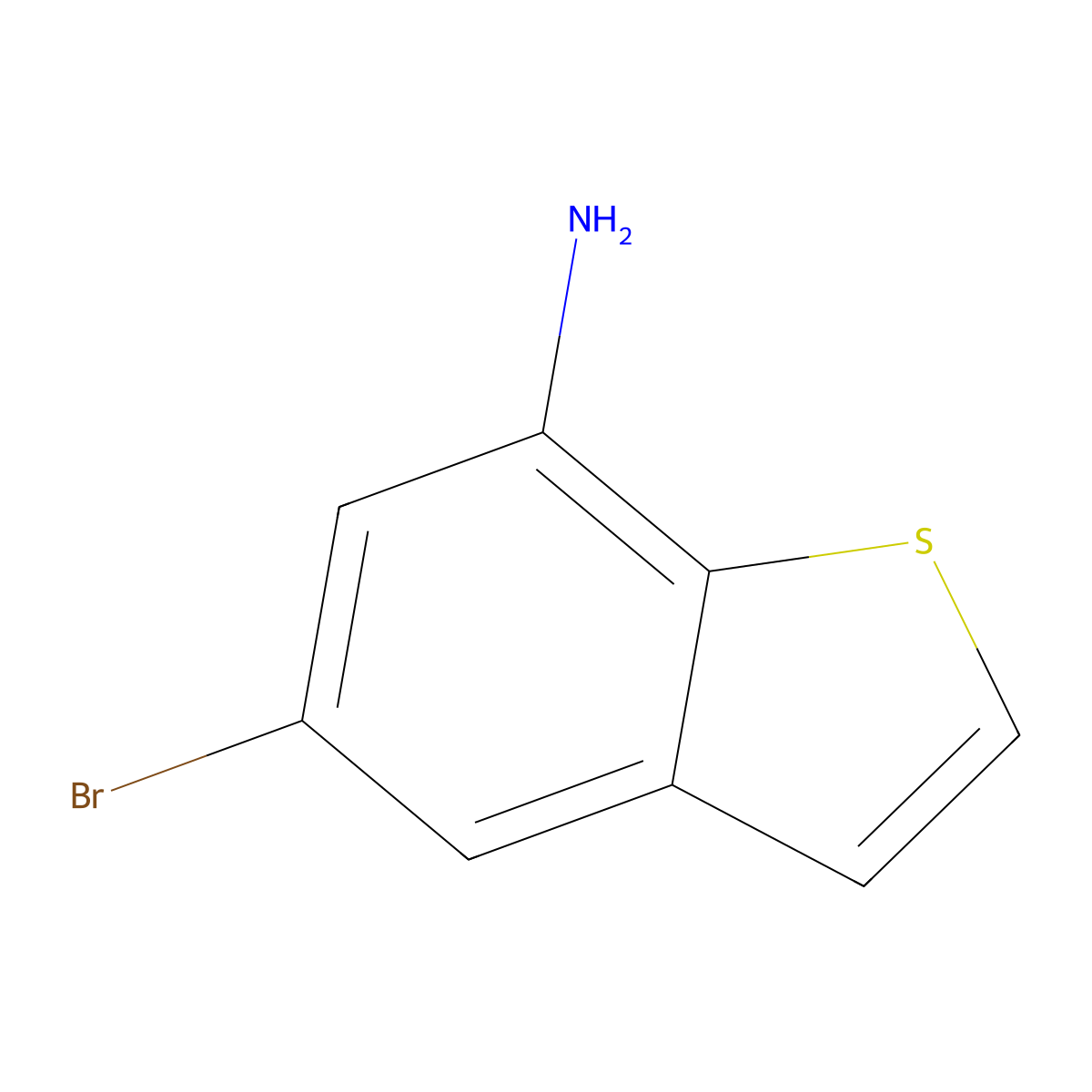 5-Bromo-1-benzothiophen-7-amine molecular structure, CAS 1781718-75-9