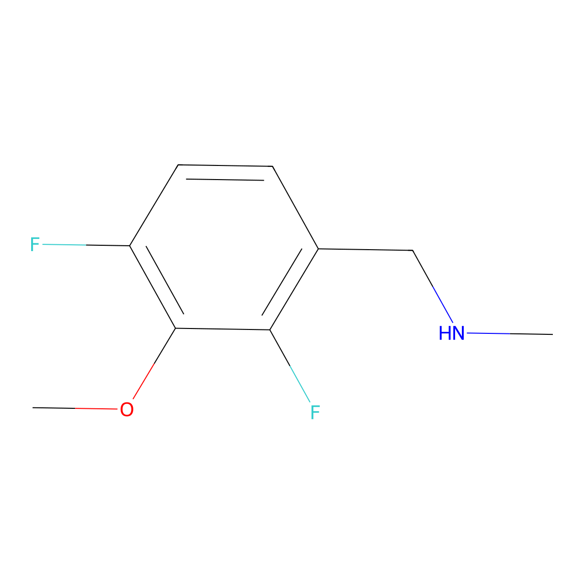 [(2,4-Difluoro-3-methoxyphenyl)methyl](methyl)amine molecular structure, CAS 1781726-88-2