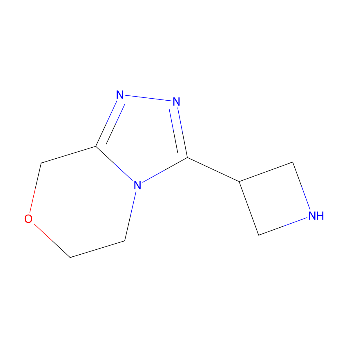 3-{5H,6H,8H-[1,2,4]triazolo[3,4-c][1,4]oxazin-3-yl}azetidine molecular structure, CAS 1781728-93-5