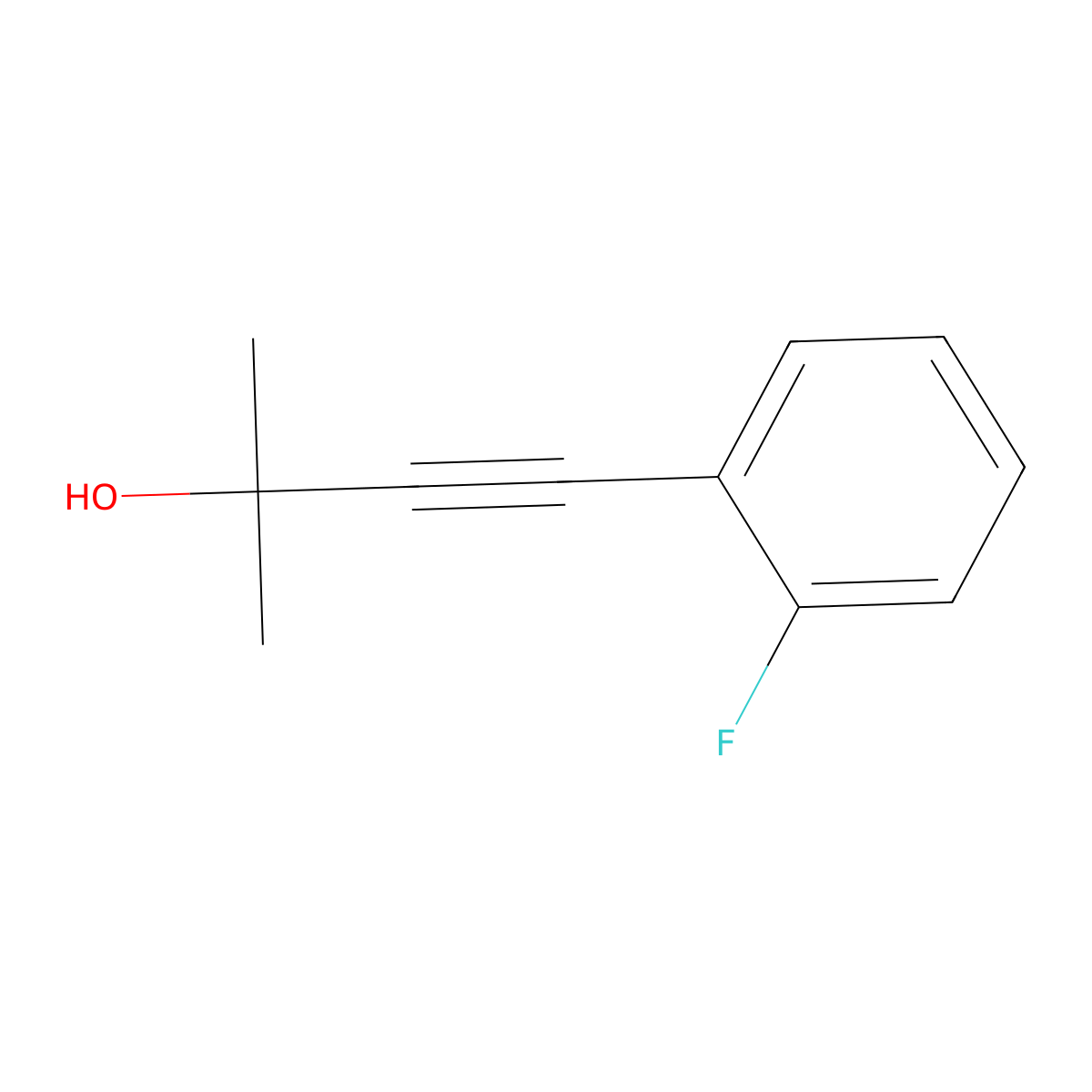 4-(2-Fluorophenyl)-2-methylbut-3-yn-2-ol molecular structure, CAS 178173-84-7