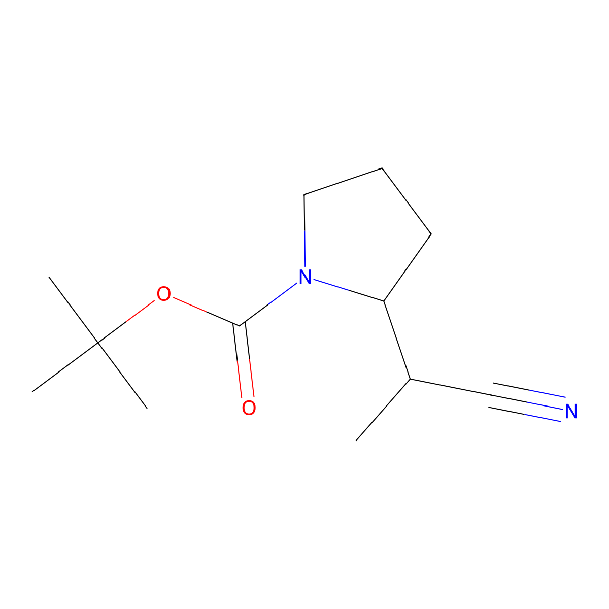 tert-Butyl 2-(1-cyanoethyl)pyrrolidine-1-carboxylate molecular structure, CAS 1781740-66-6